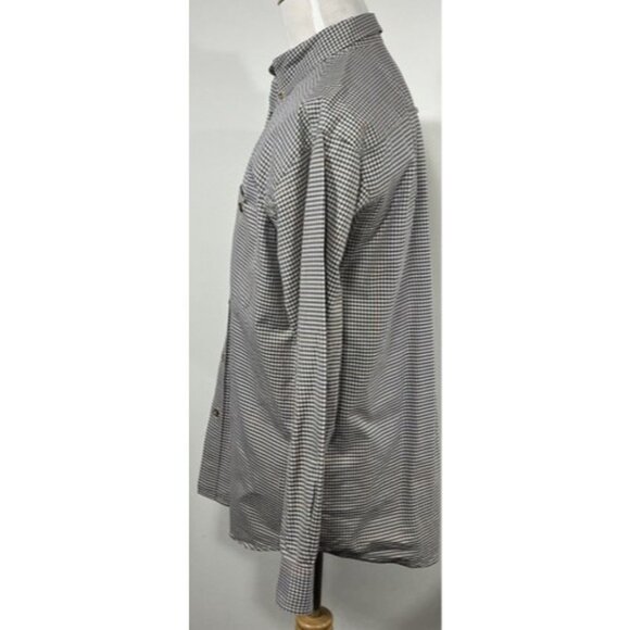 Men’s Vtg Large Orvis Plaid Button Up Long Sleeve Shirt Tan Blue - Picture 5 of 7